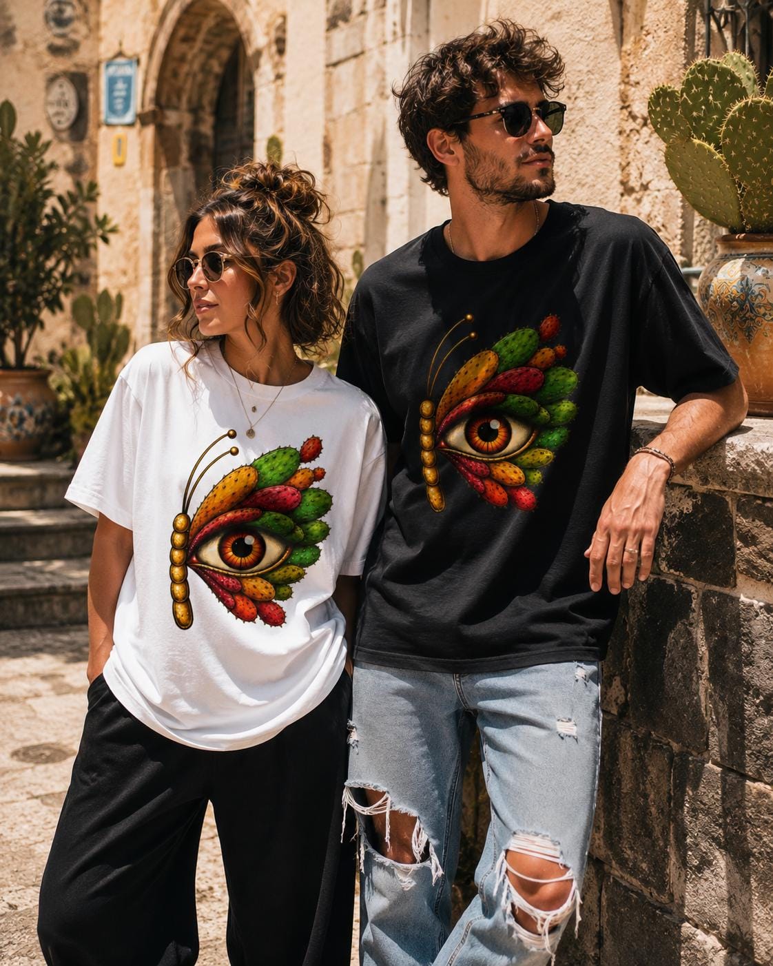 Psychedelic Butterfly Shirt Festival Graphic Tee Boho - photo 1