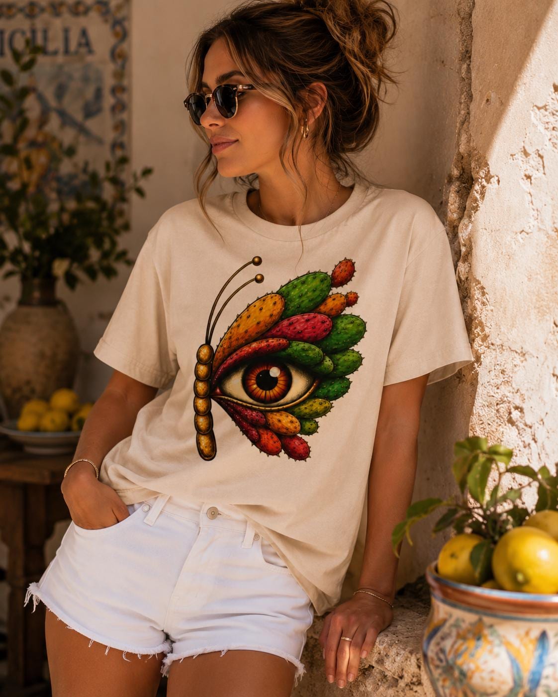 Psychedelic Butterfly Shirt Festival Graphic Tee Boho - photo 4
