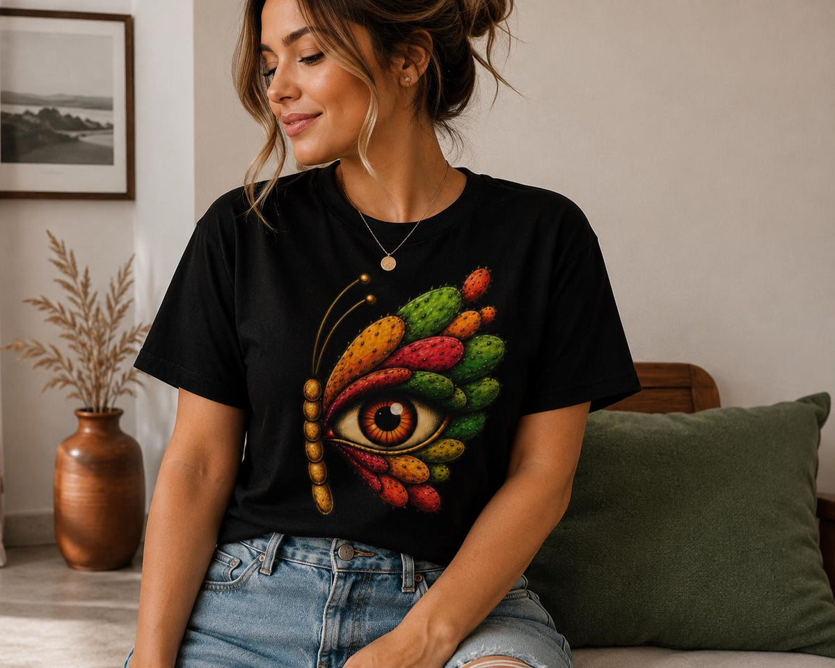 Psychedelic Butterfly Shirt Festival Graphic Tee Boho - photo 5