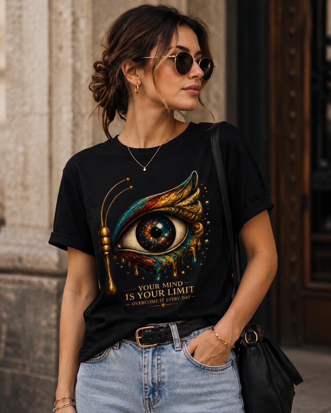 Galaxy Eye Tee Cosmic Graphic Tee Celestial Aesthetic - photo 3