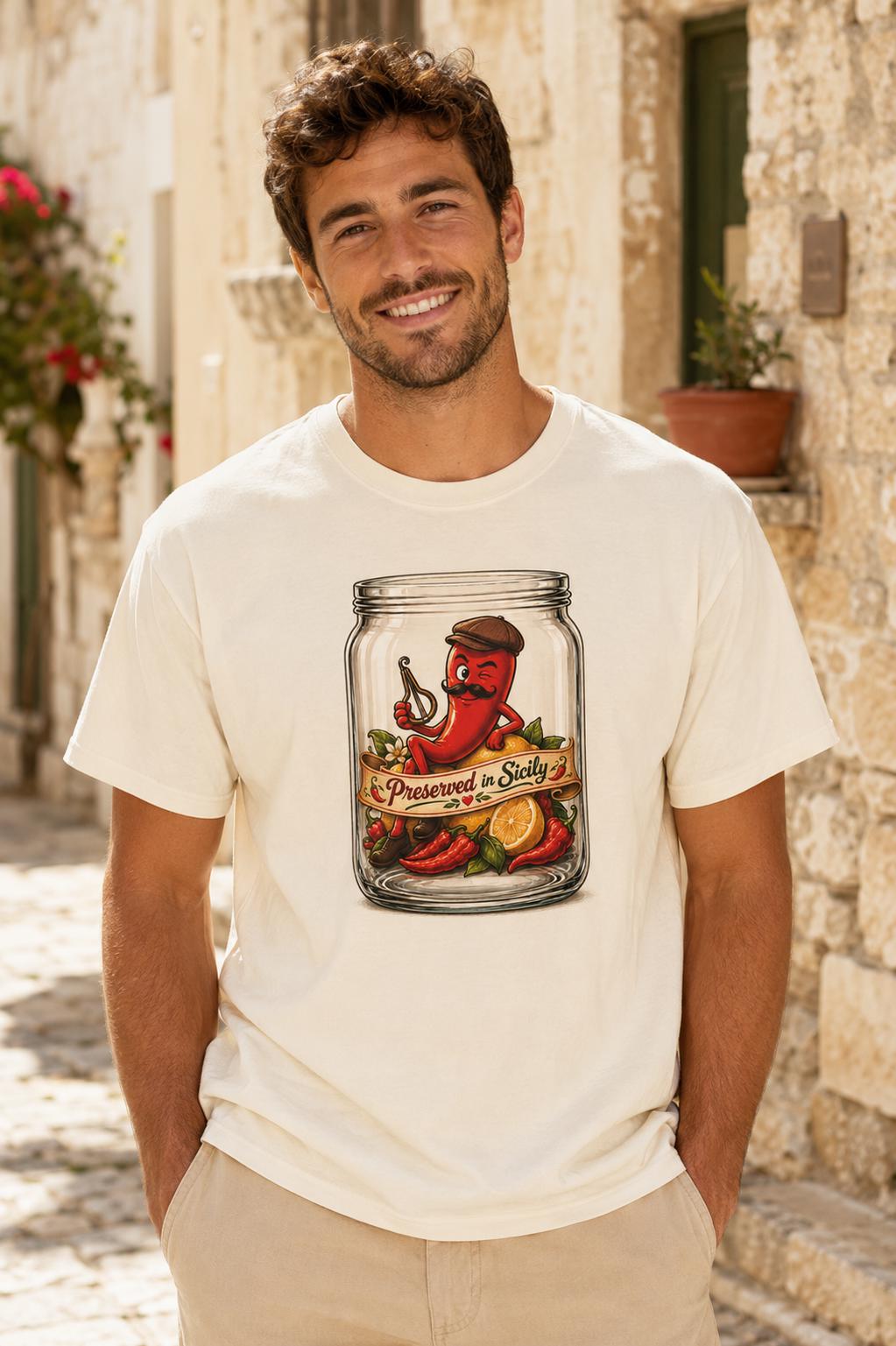 Preserved in Sicily Shirt, Chili Pepper Funny Tee, Sicilian - photo 2