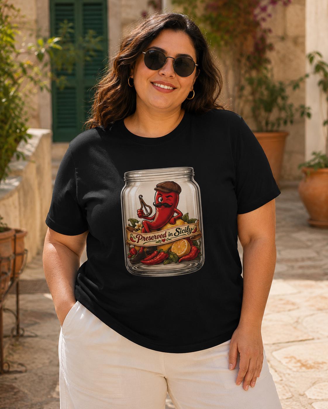 Preserved in Sicily Shirt, Chili Pepper Funny Tee, Sicilian - photo 7