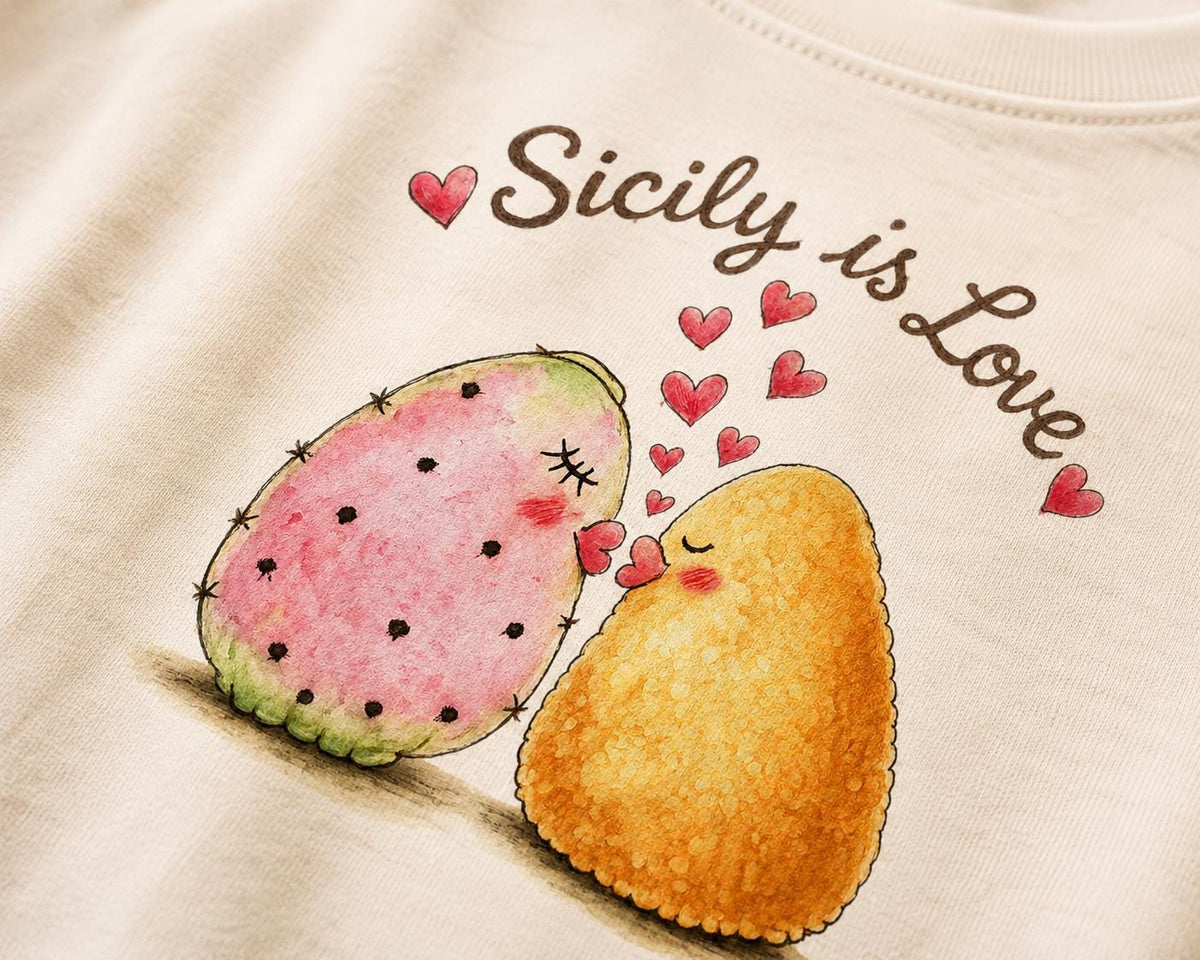 Sicily is Love Shirt, Arancino Prickly Pear Kawaii Tee - photo 3