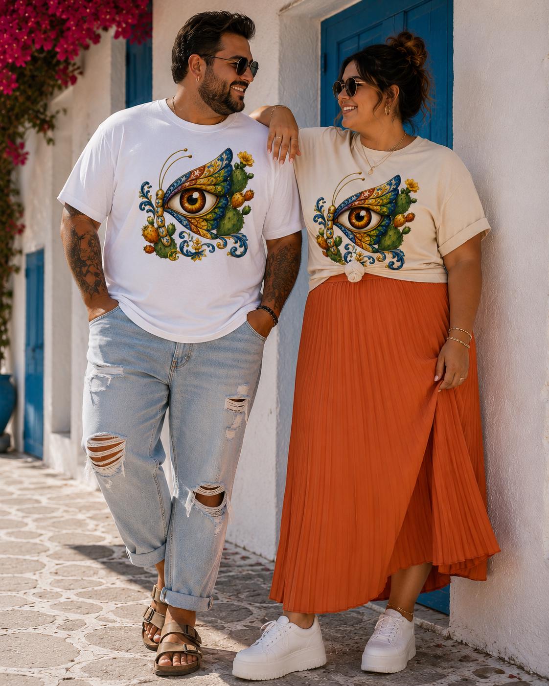 Hand Drawn Sicilian Art Tee, Mystic Desert Graphic Tee - photo 4