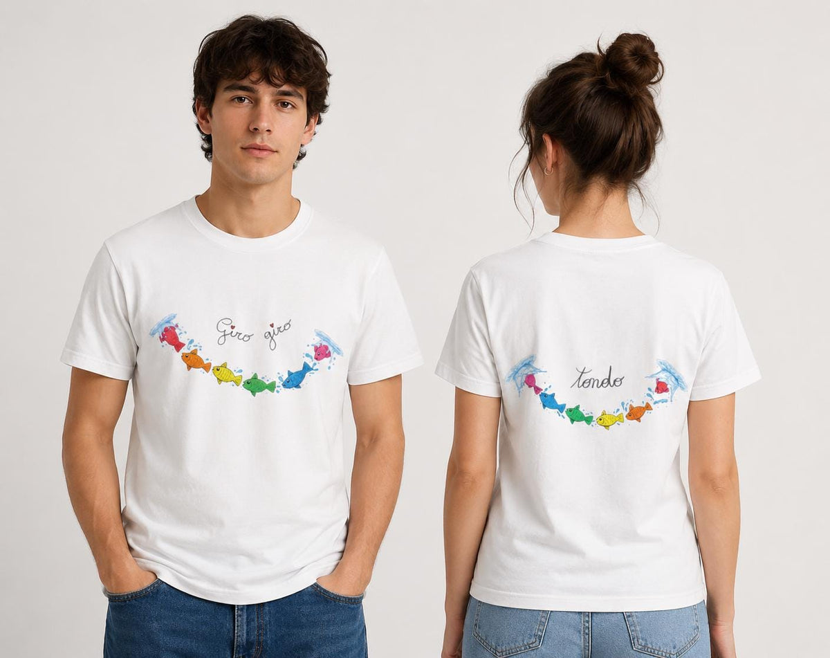 Giro Giro Tondo Shirt, Italian Nursery Rhyme Tee, Colorful - photo 3