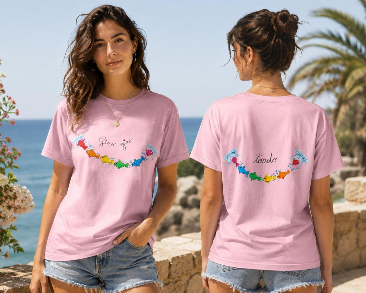 Giro Giro Tondo Shirt, Italian Nursery Rhyme Tee, Colorful - photo 4