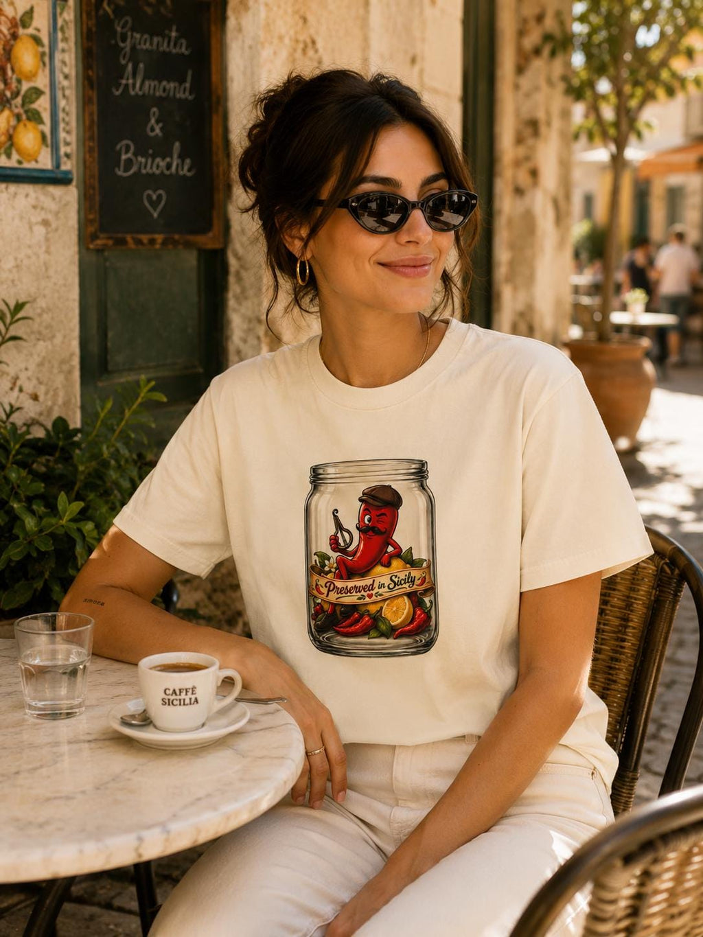Preserved in Sicily Shirt, Chili Pepper Funny Tee, Sicilian - photo 5
