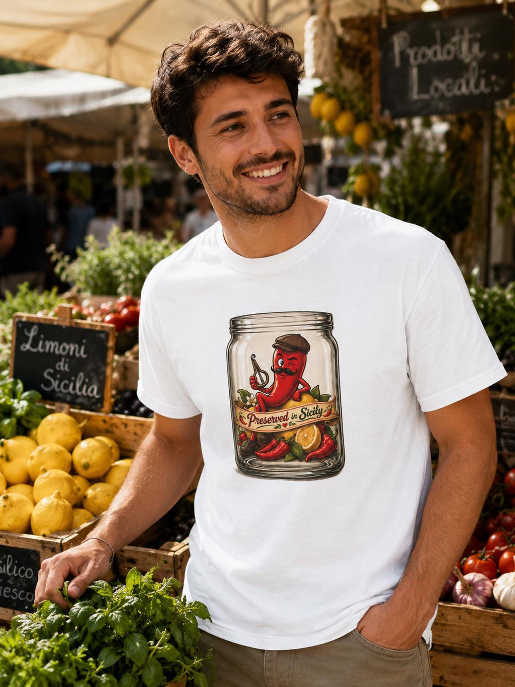 Preserved in Sicily Shirt, Chili Pepper Funny Tee, Sicilian - photo 4