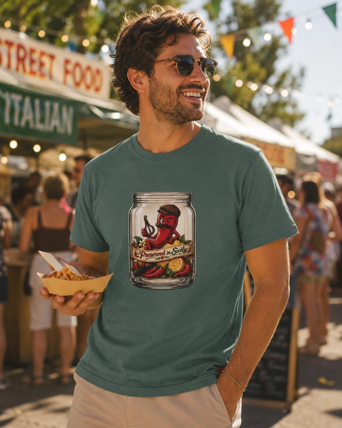 Preserved in Sicily Shirt, Chili Pepper Funny Tee, Sicilian - photo 6