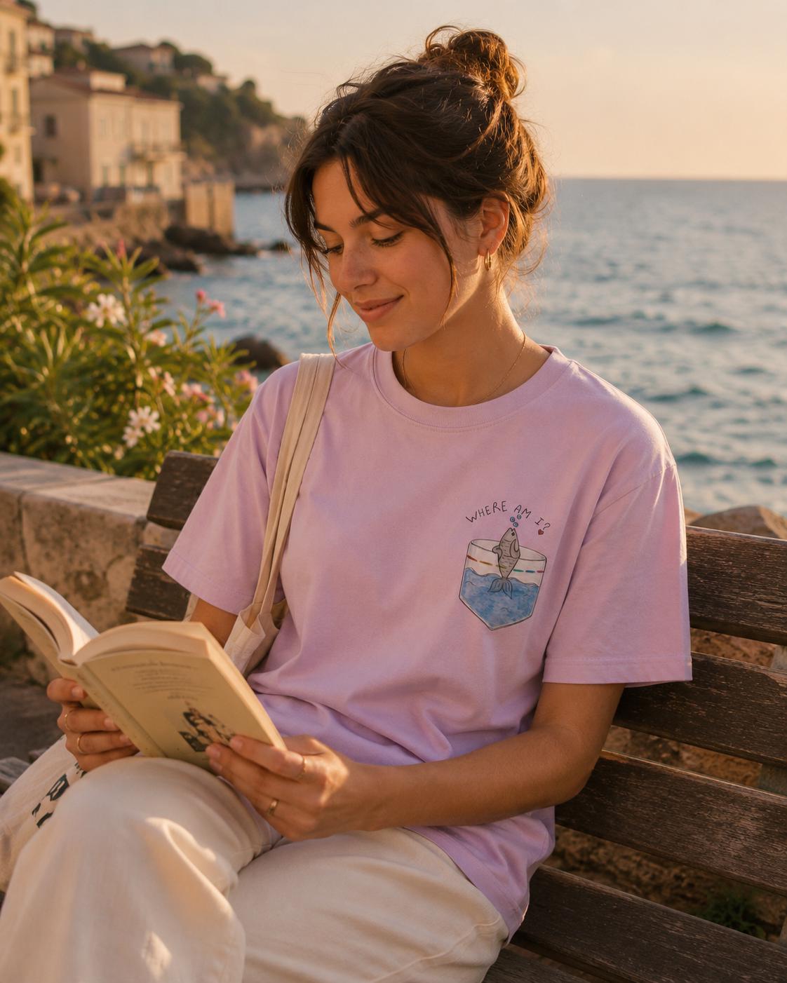 Where Am I Fish Pocket Tee, Comfort Colors 1717, Quirky - photo 2