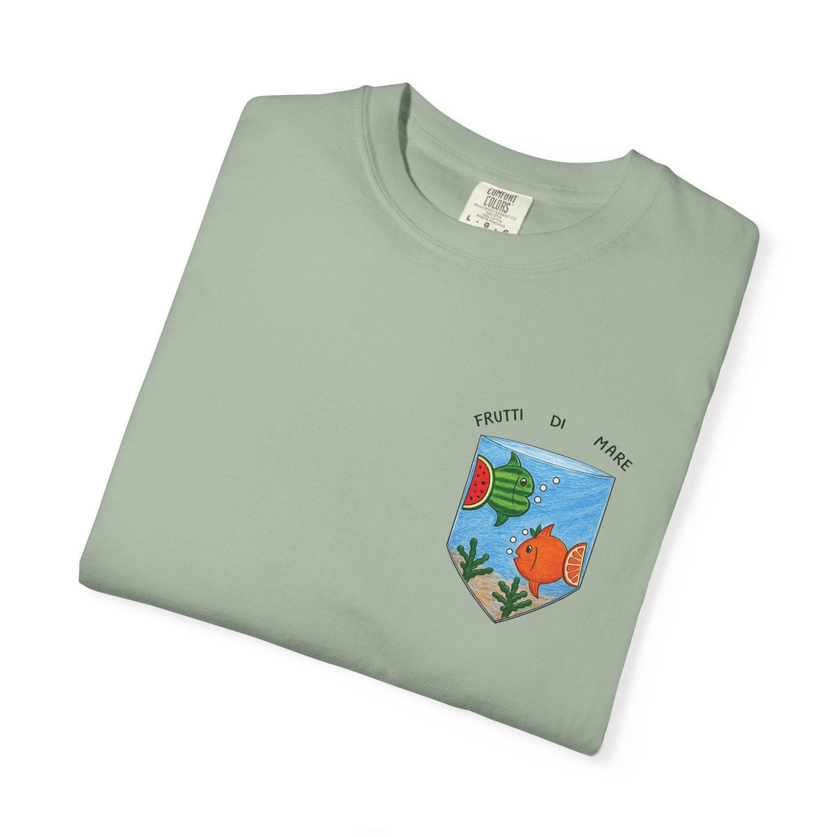 Frutti di Mare Shirt, Fruit Fish Pocket Tee, Watermelon - photo 8