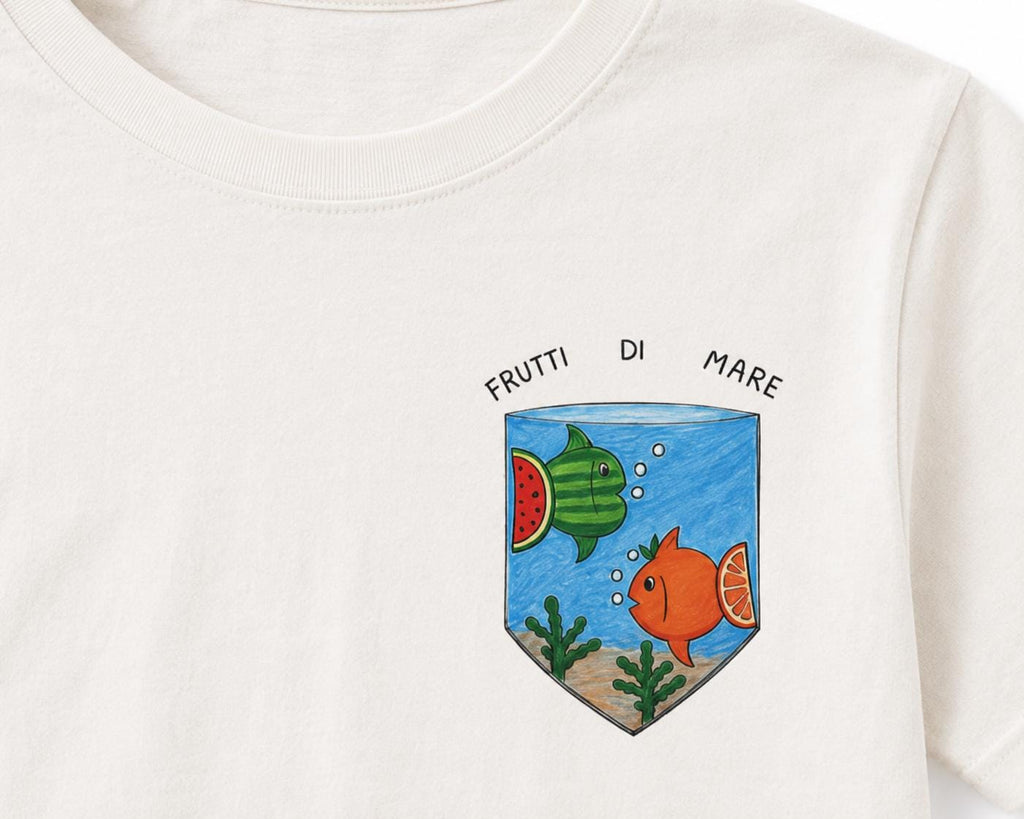 Frutti di Mare Shirt, Fruit Fish Pocket Tee, Watermelon - photo 1