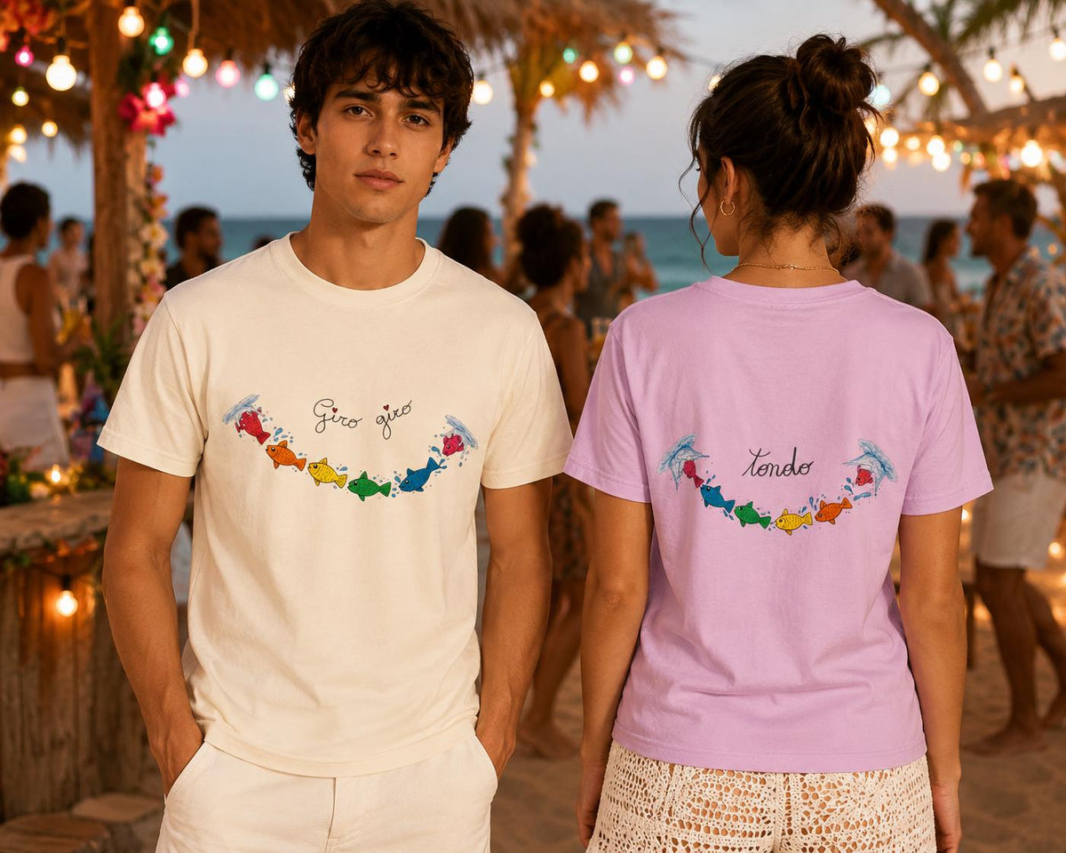 Giro Giro Tondo Shirt, Italian Nursery Rhyme Tee, Colorful - photo 5