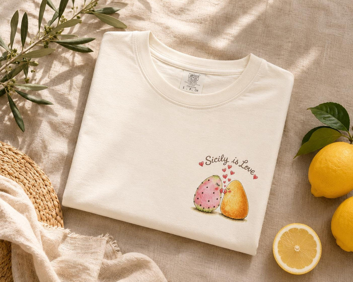 Sicily is Love Shirt, Arancino Prickly Pear Kawaii Tee - photo 1