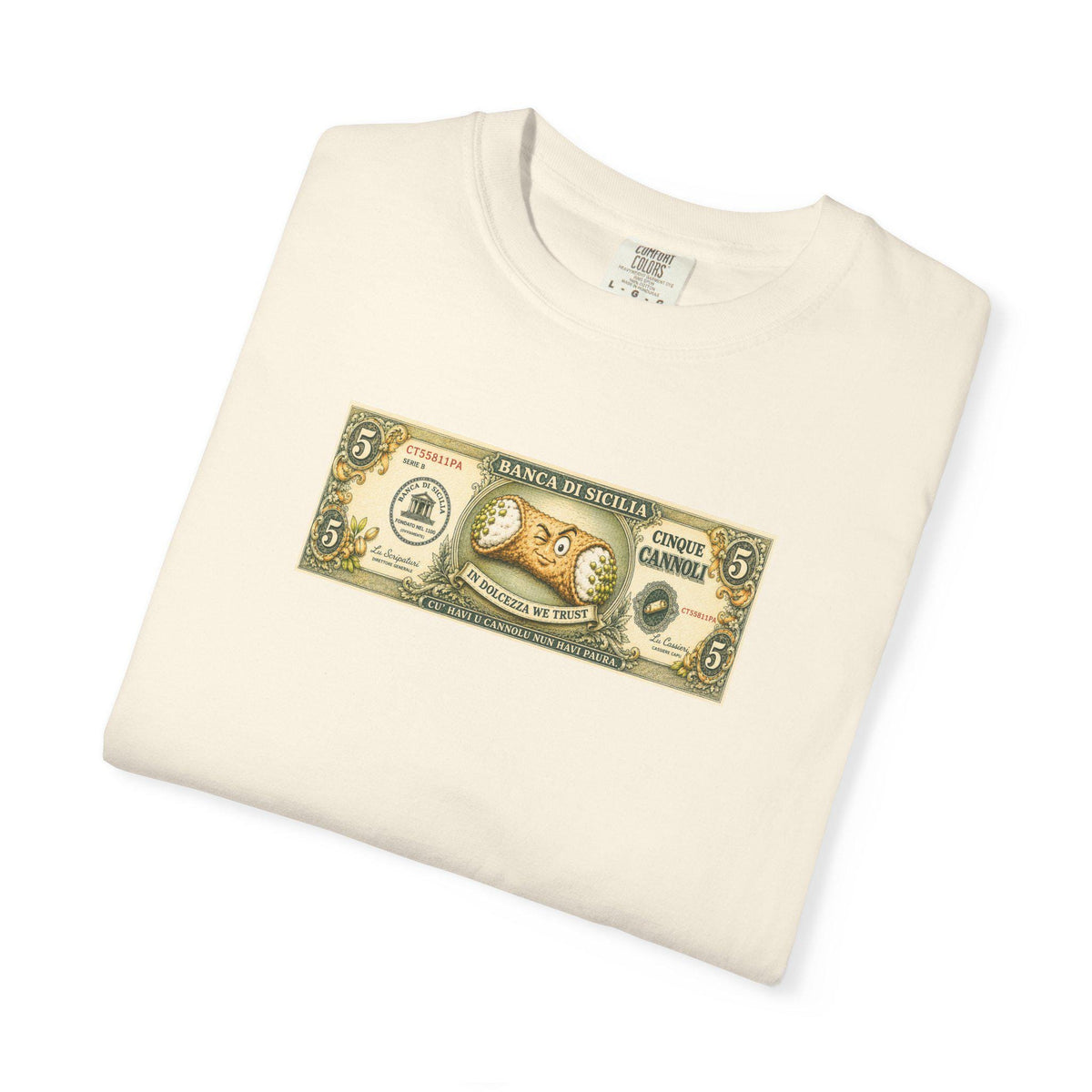 Cannoli Shirt, Sicilian Dollar Bill Tee, Cinque Cannoli - photo 3