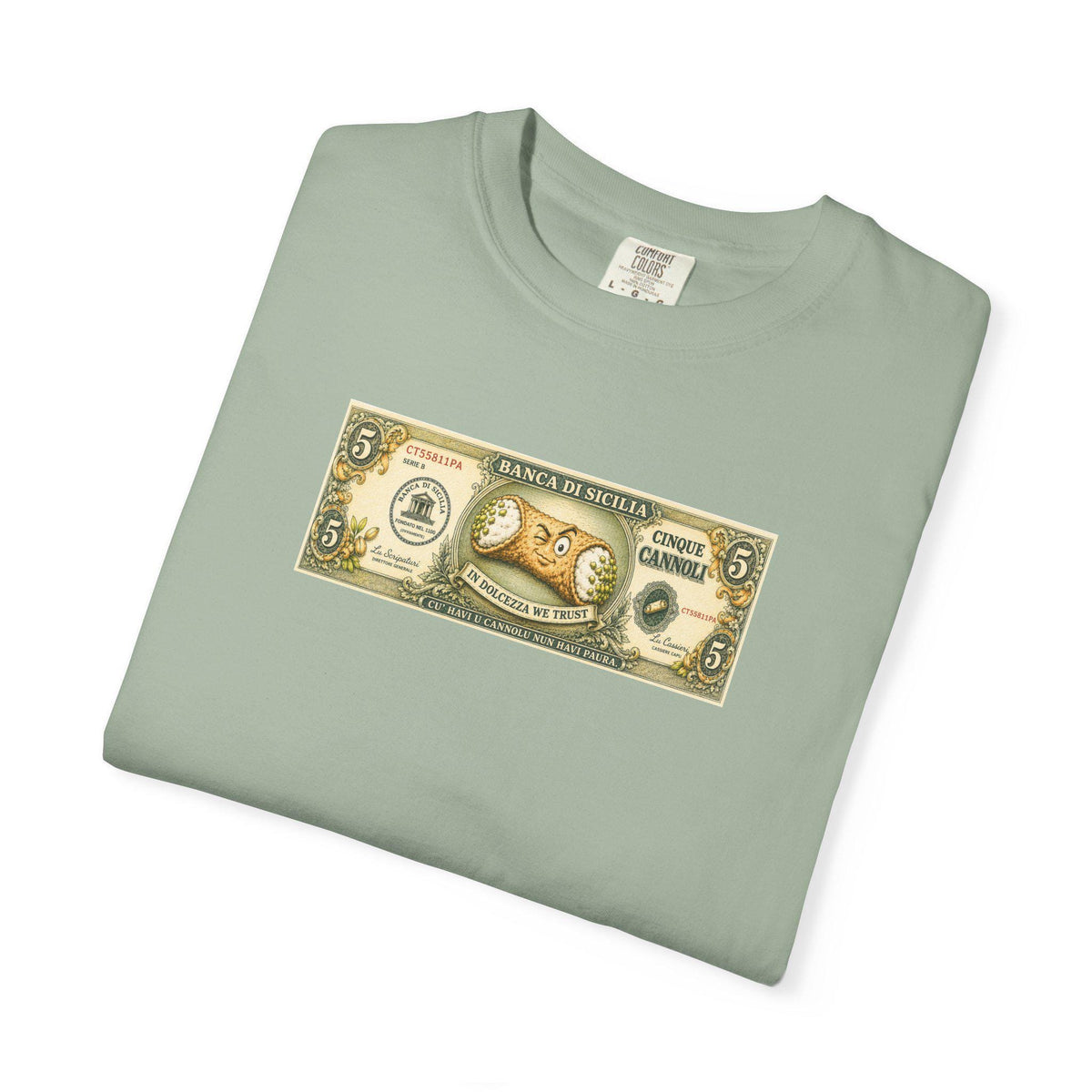 Cannoli Shirt, Sicilian Dollar Bill Tee, Cinque Cannoli - photo 4
