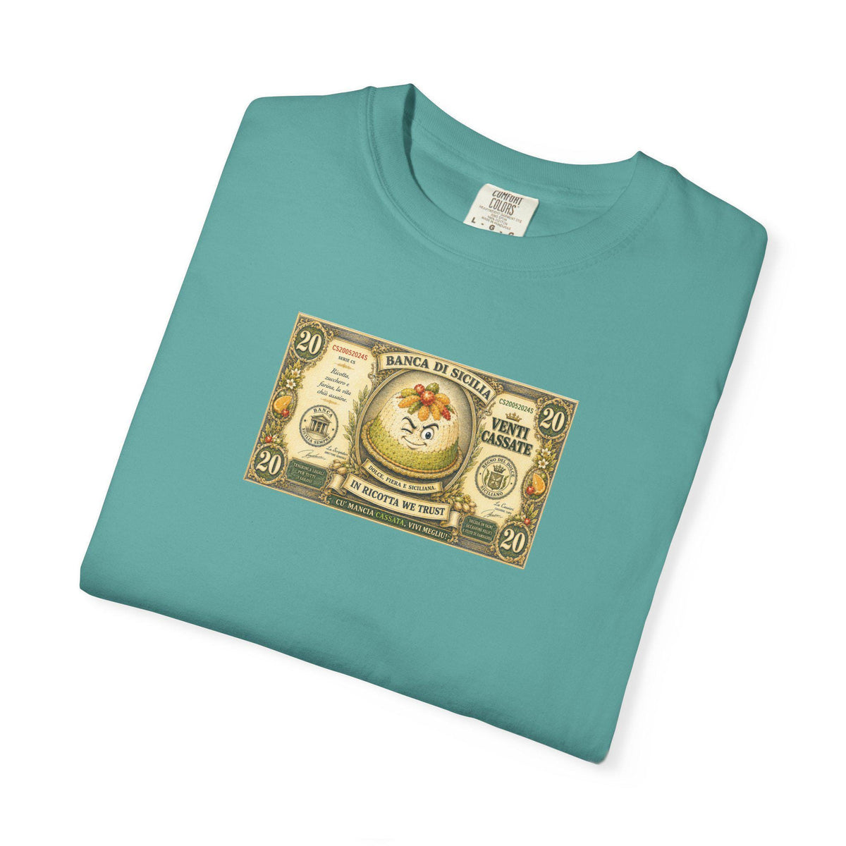 Cassata T-Shirt, Sicilian Banknote Tee, Venti Cassate - photo 10
