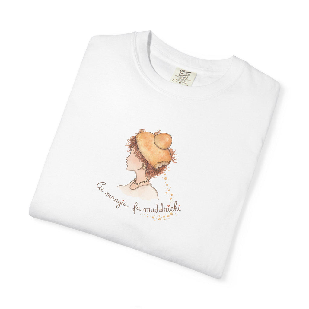 Cu Mangia Fa Muddichi, Sicilian Proverb Shirt, Brioche Col - photo 2