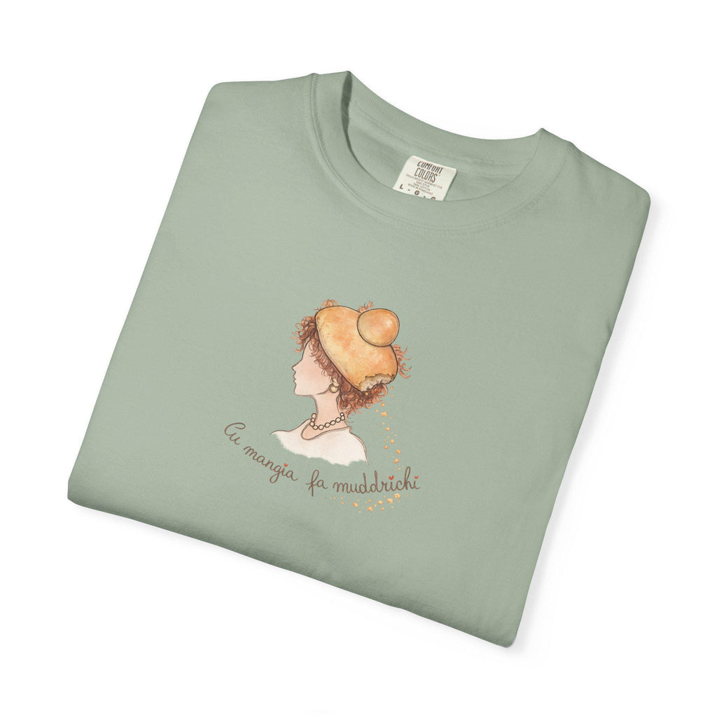 Cu Mangia Fa Muddichi, Sicilian Proverb Shirt, Brioche Col - photo 3