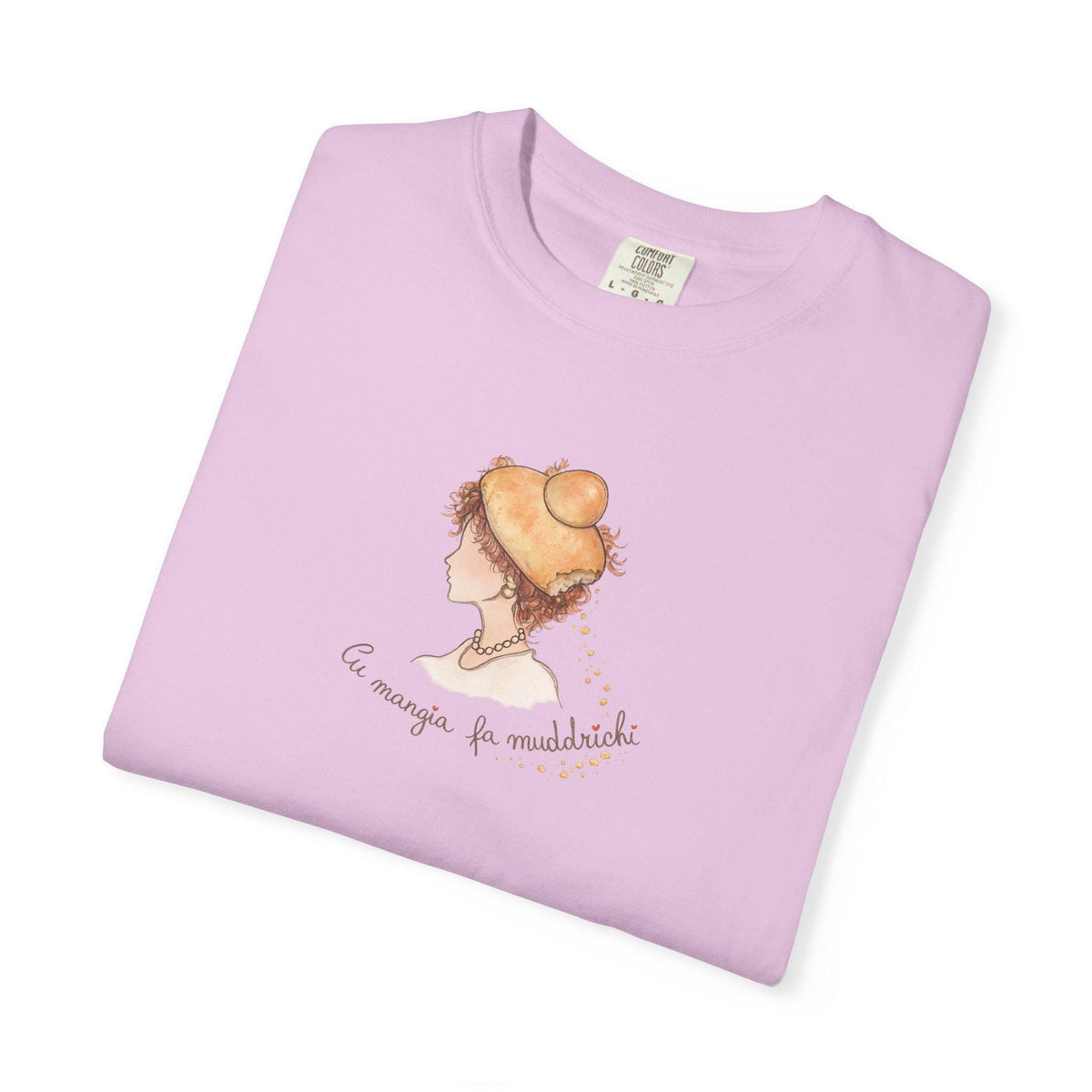 Cu Mangia Fa Muddichi, Sicilian Proverb Shirt, Brioche Col - photo 4