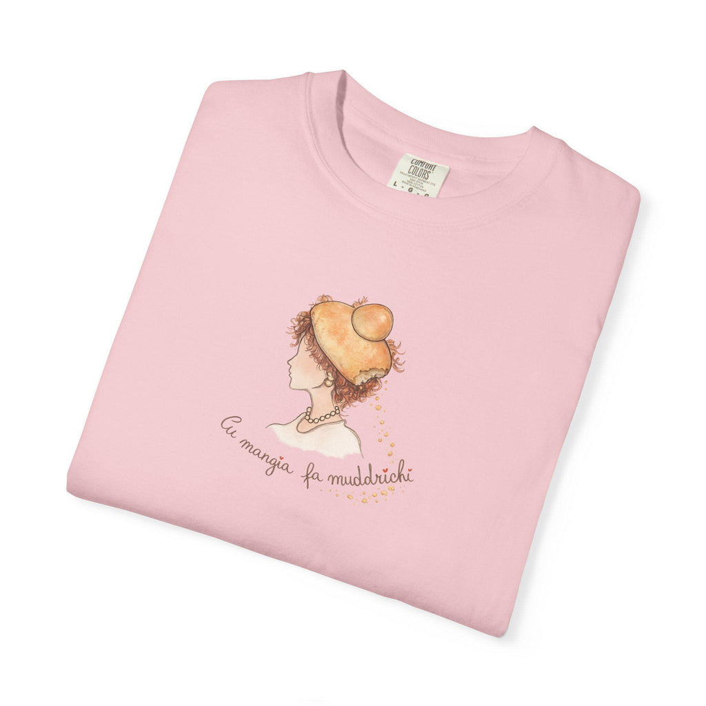 Cu Mangia Fa Muddichi, Sicilian Proverb Shirt, Brioche Col - photo 5
