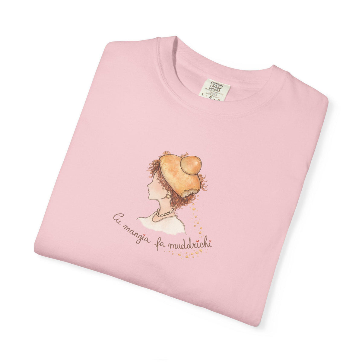 Cu Mangia Fa Muddichi, Sicilian Proverb Shirt, Brioche Col - photo 5