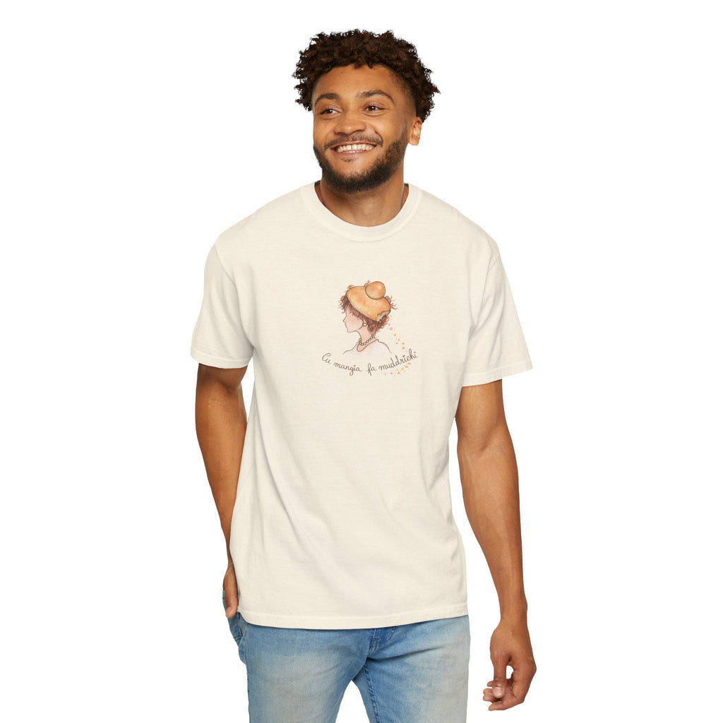 Cu Mangia Fa Muddichi, Sicilian Proverb Shirt, Brioche Col - photo 8