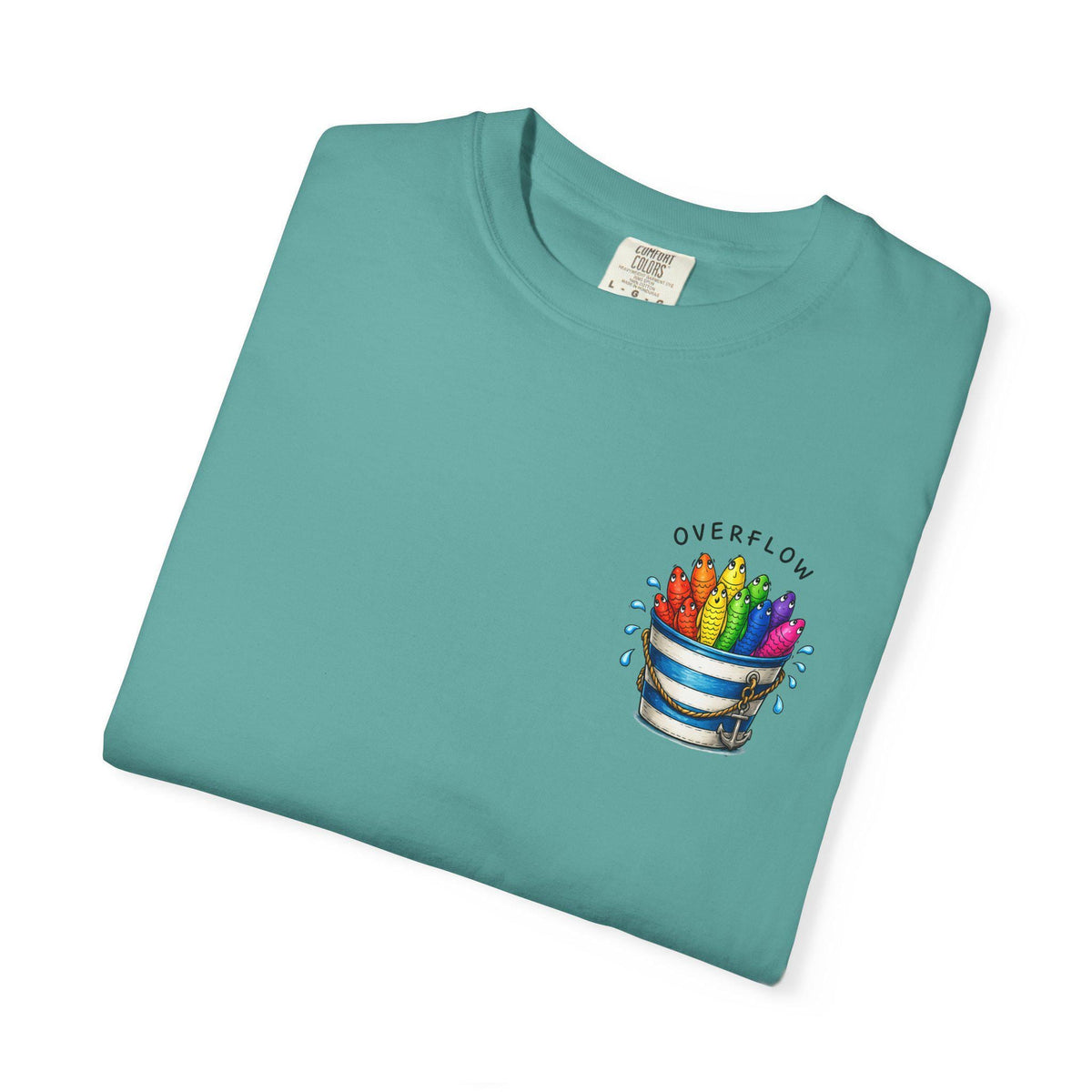 Overflowing Fish Bucket Shirt, Brain Overflow Tee, ADHD - photo 9