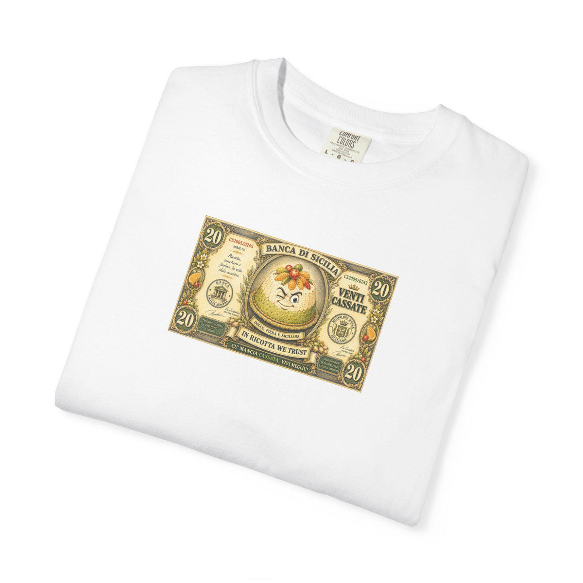 Cassata T-Shirt, Sicilian Banknote Tee, Venti Cassate - photo 2