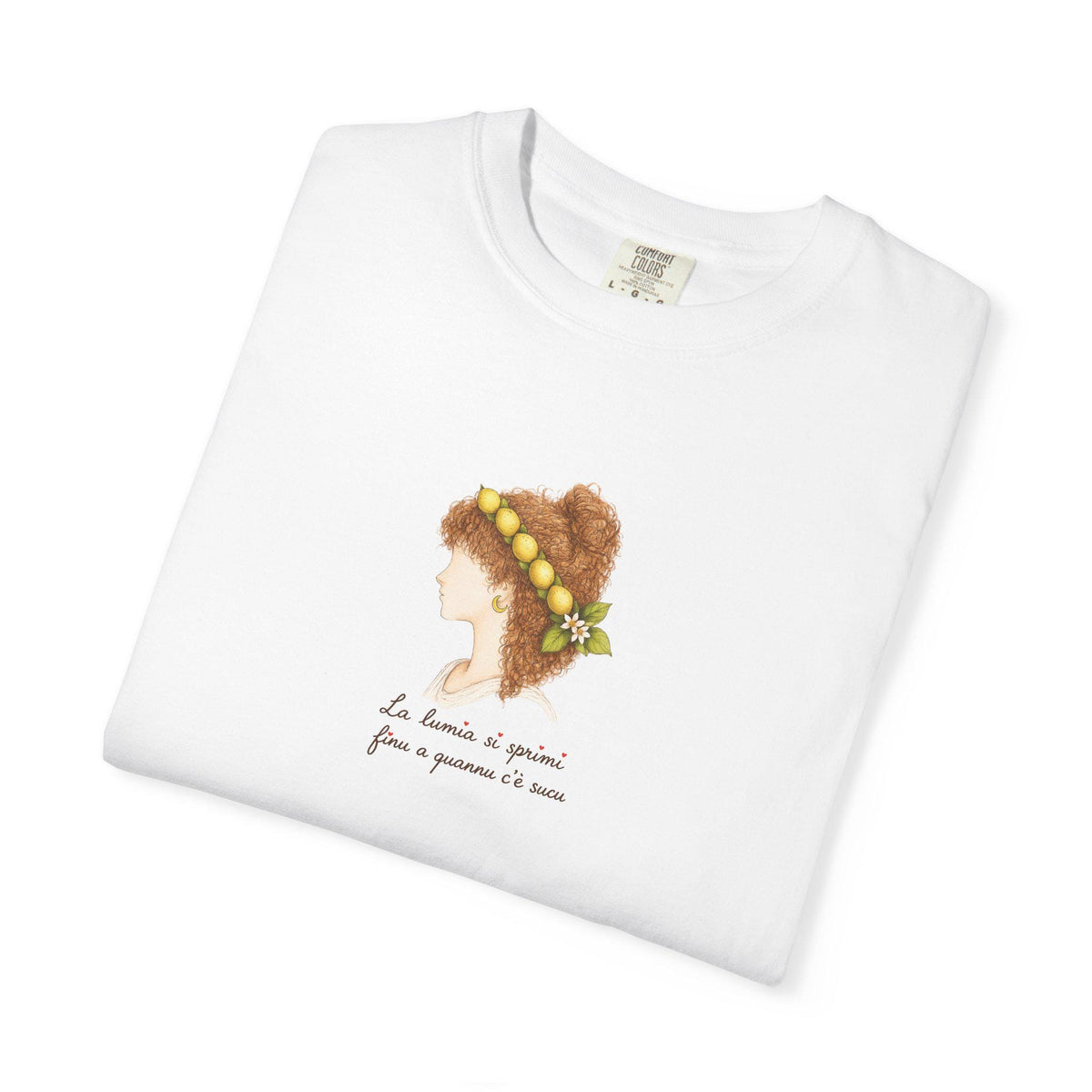 Sicilian Lemon Shirt, Lumia Siciliana Tee, Sicilian Woman - photo 2