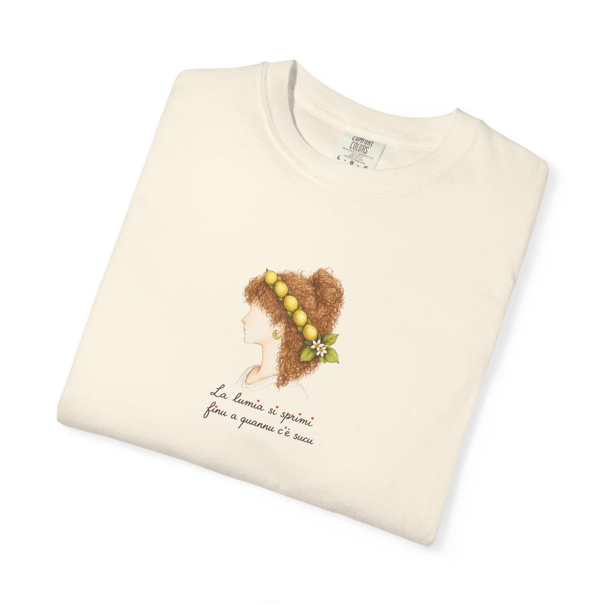 Sicilian Lemon Shirt, Lumia Siciliana Tee, Sicilian Woman - photo 1