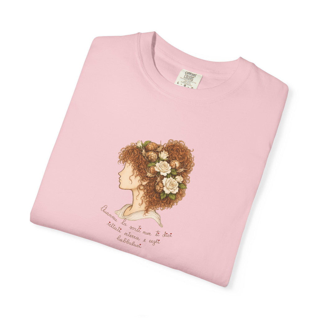Sicilian Snail Shirt, Babbaluci Woman Portrait Tee, Italian - photo 5