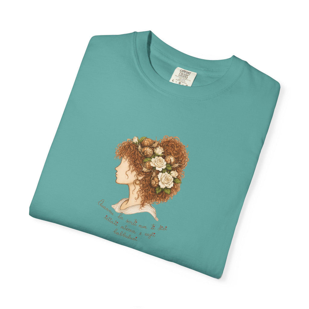 Sicilian Snail Shirt, Babbaluci Woman Portrait Tee, Italian - photo 8