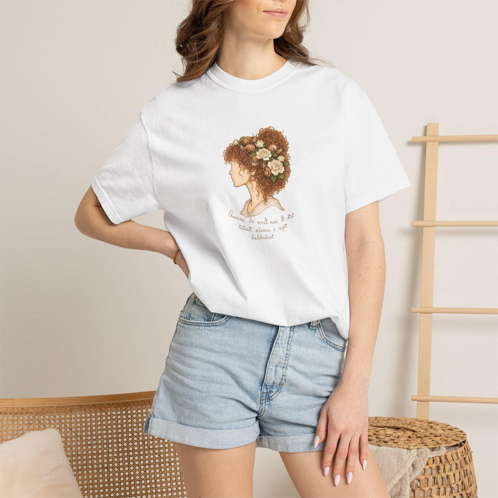Sicilian Snail Shirt, Babbaluci Woman Portrait Tee, Italian - photo 10