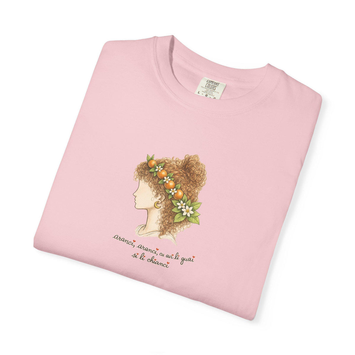 Sicilian Orange Shirt, Blood Orange Woman Portrait Tee - photo 5