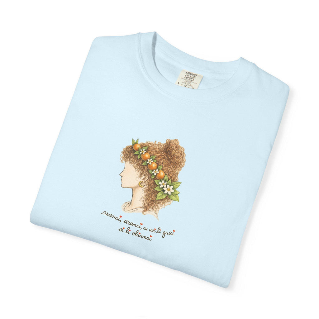 Sicilian Orange Shirt, Blood Orange Woman Portrait Tee - photo 10