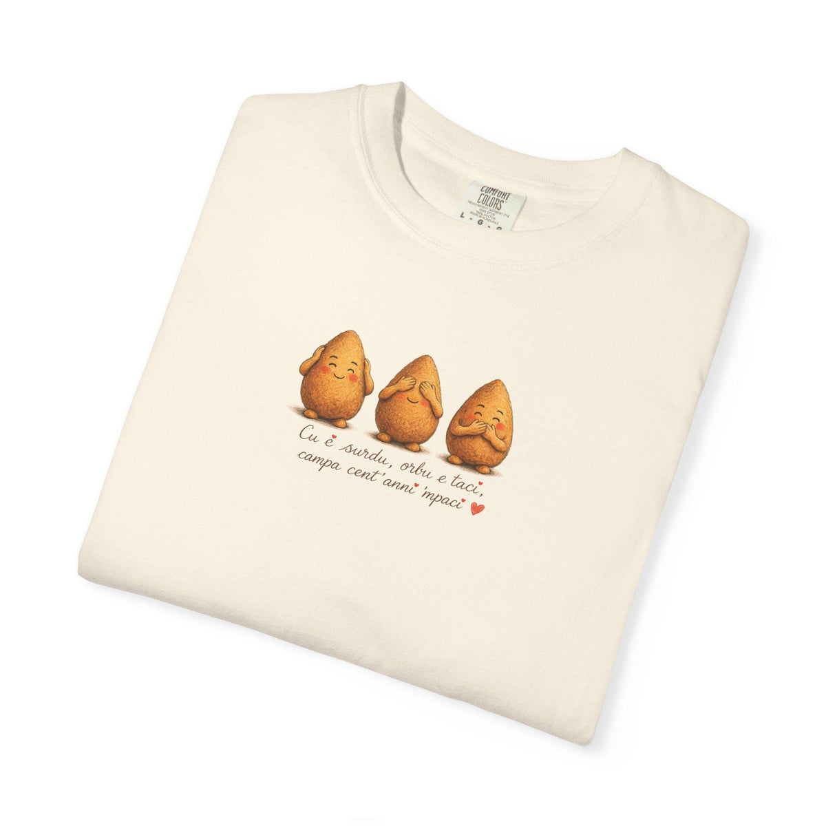 Wise Monkeys Arancini Shirt, Sicilian Proverb Tee, Three - photo 3