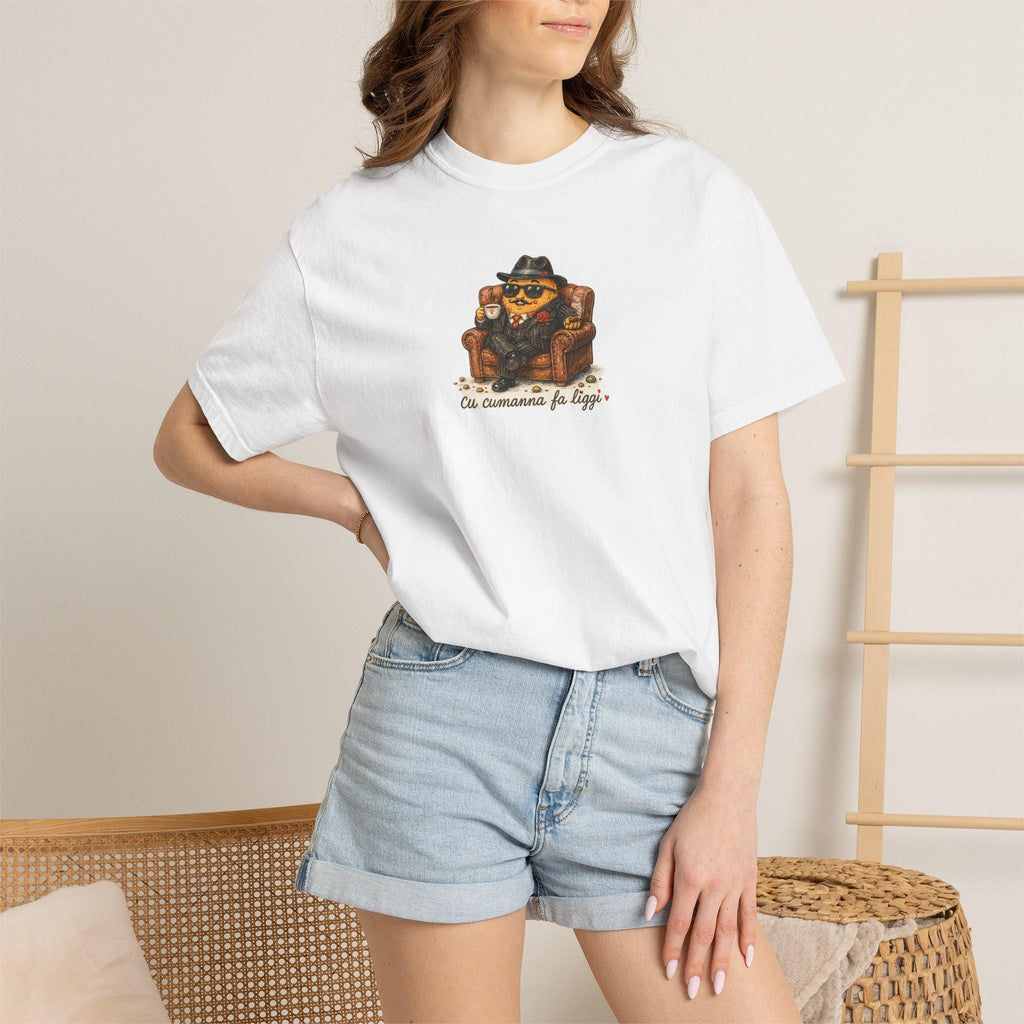Sicilian Nonno Shirt, Arancino Character Tee, Cu Cumanna Fa - photo 3