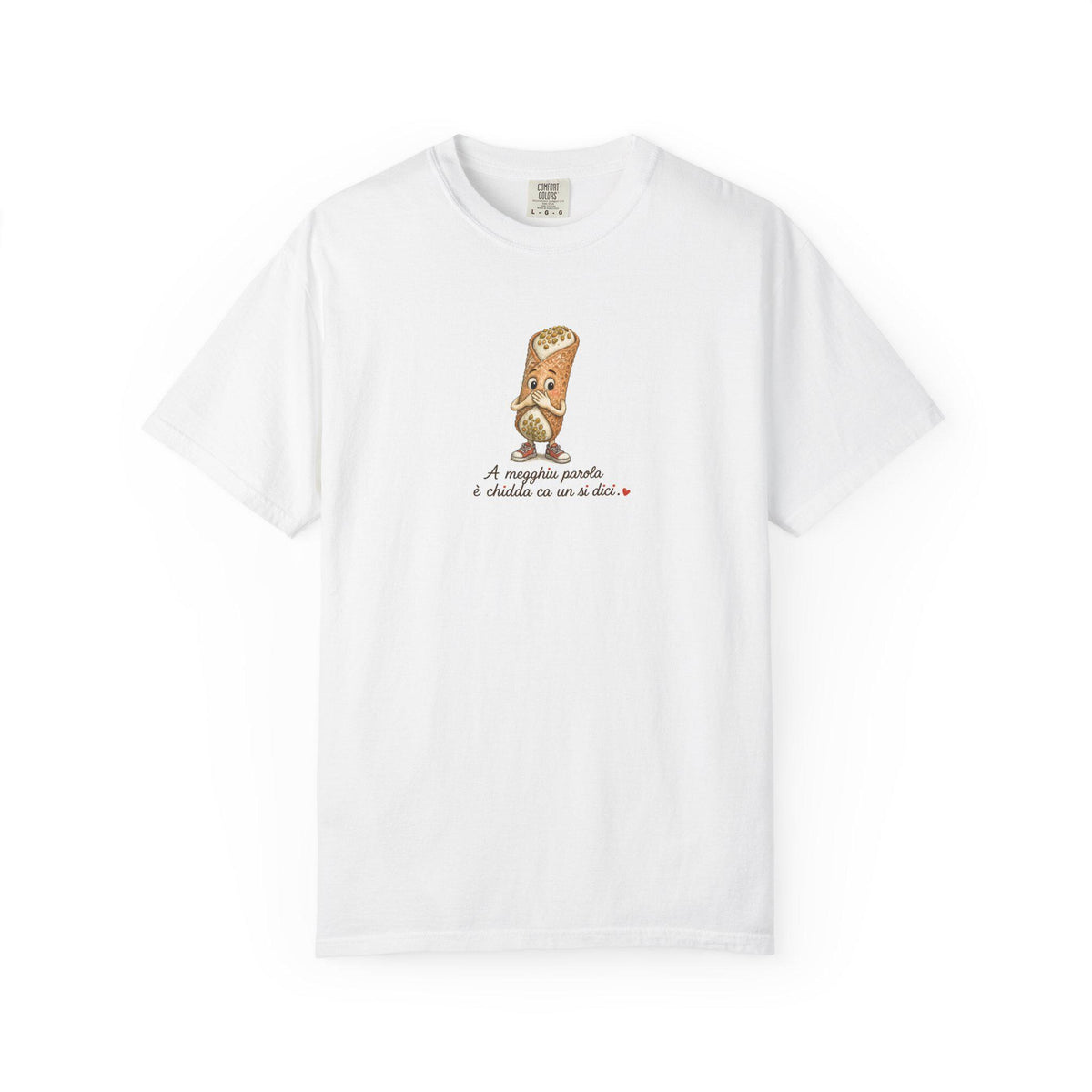 Sicilian Wisdom Cannolo Shirt, A Megghiu Parola Tee - photo 3
