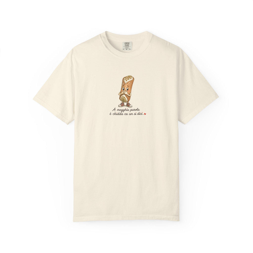 Sicilian Wisdom Cannolo Shirt, A Megghiu Parola Tee - photo 4