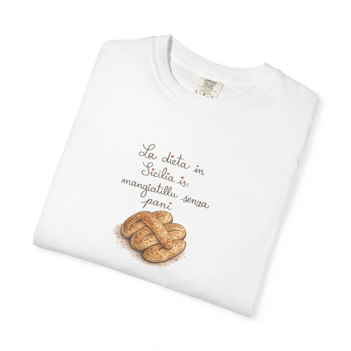 Funny Diet Shirt, Sicilian Bread Humor Tee, Italian Foodie - photo 3