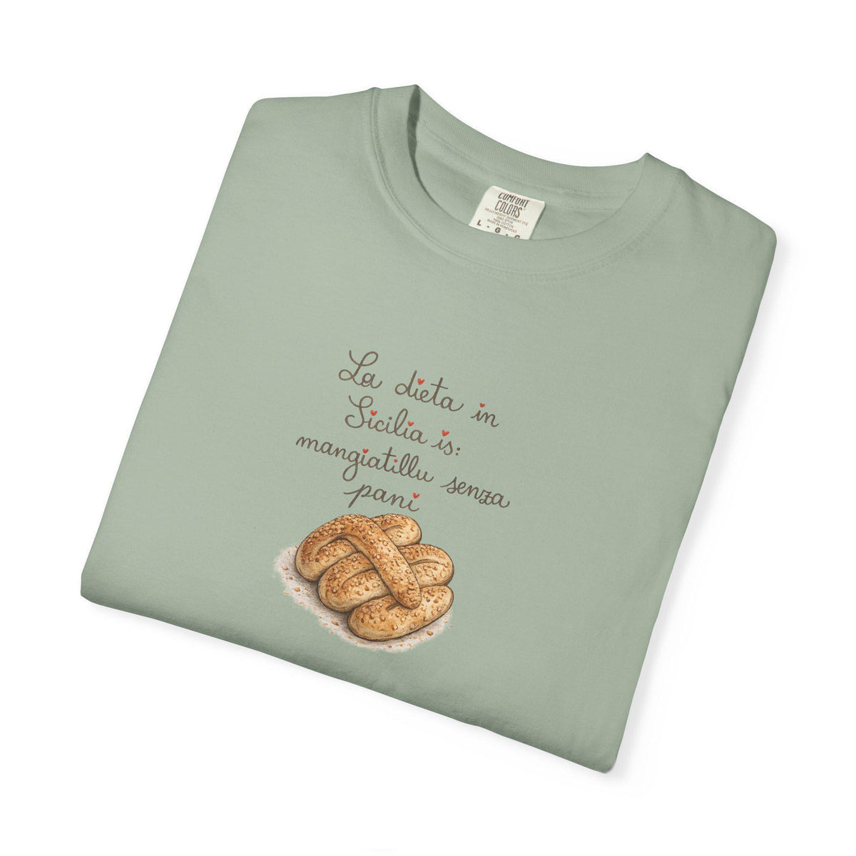 Funny Diet Shirt, Sicilian Bread Humor Tee, Italian Foodie - photo 4