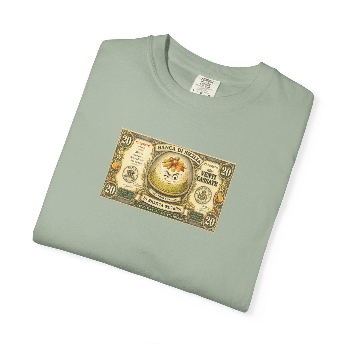 Cassata T-Shirt, Sicilian Banknote Tee, Venti Cassate - photo 4