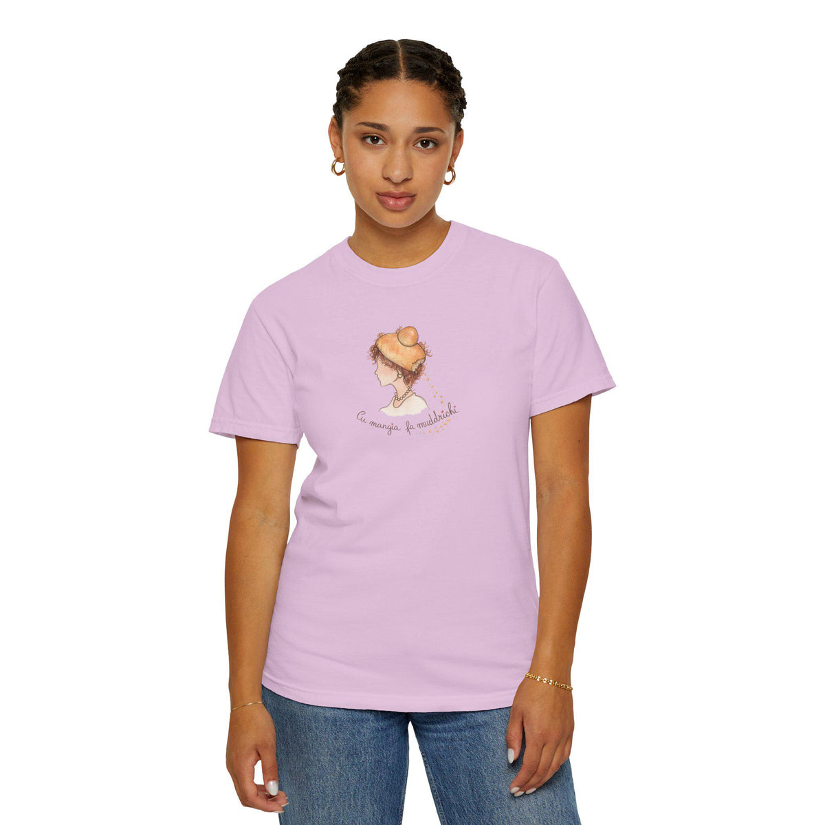 Cu Mangia Fa Muddichi, Sicilian Proverb Shirt, Brioche Col - photo 7