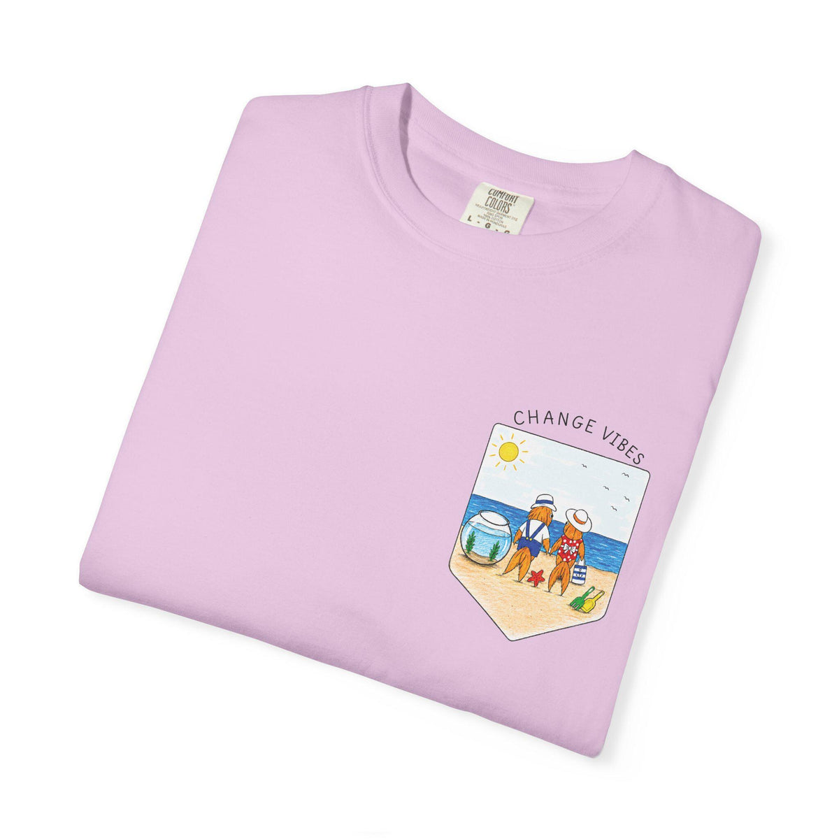 Fish Couple Beach Shirt, Change Vibes Tee, Vacation Mode - photo 5