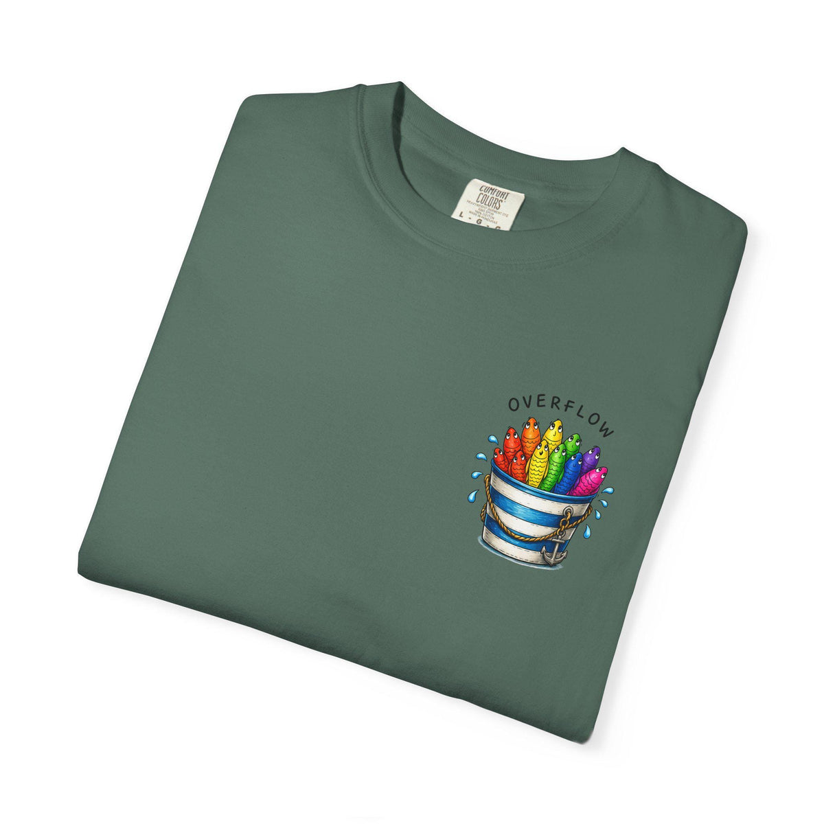 Overflowing Fish Bucket Shirt, Brain Overflow Tee, ADHD - photo 8