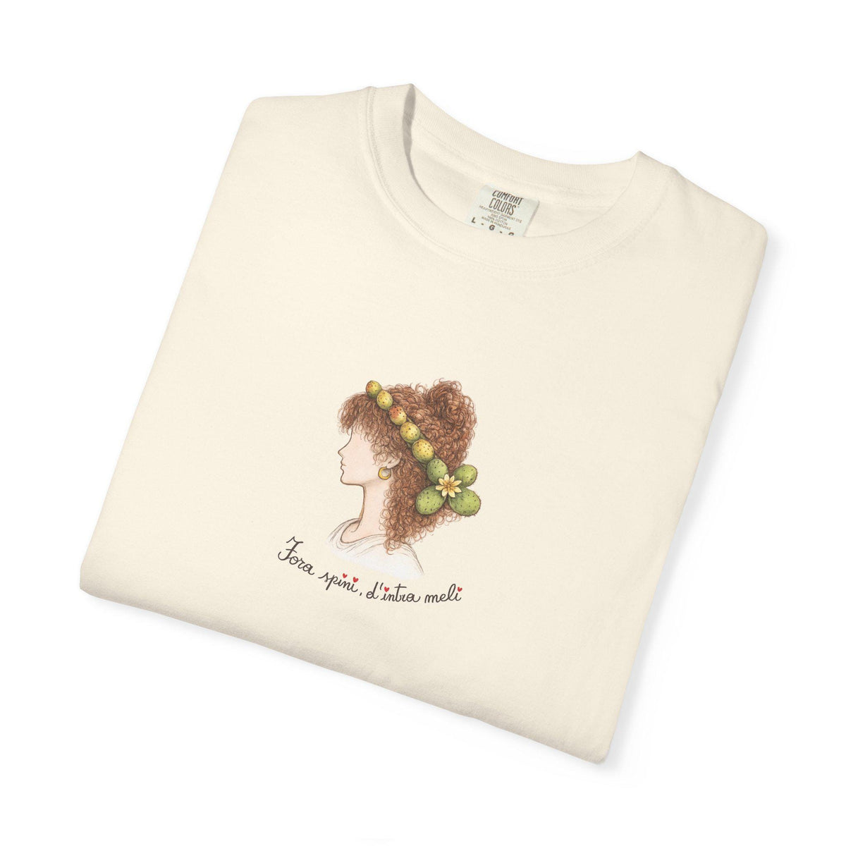 Prickly Pear Shirt, Sicilian Woman Portrait Tee, Fico - photo 1