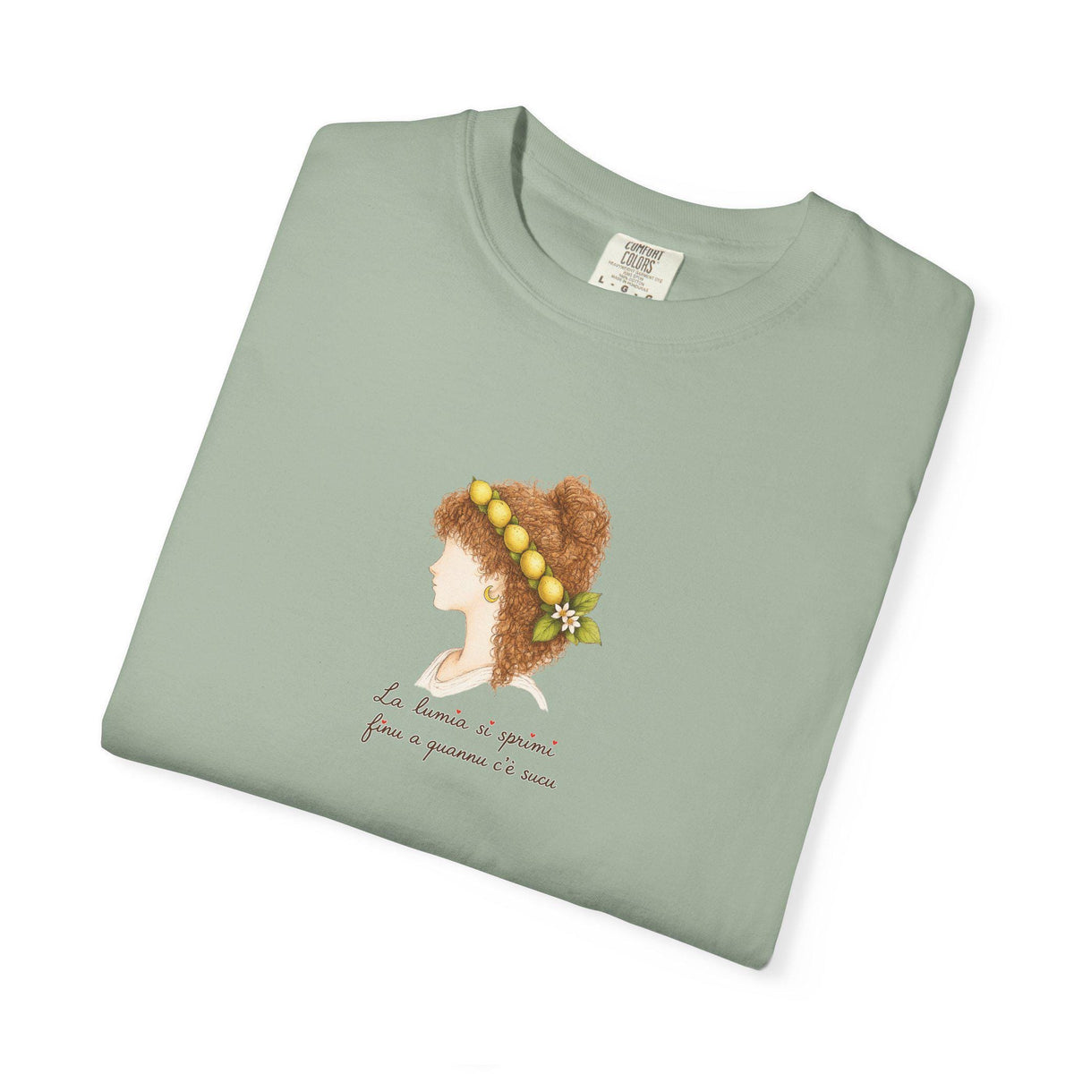 Sicilian Lemon Shirt, Lumia Siciliana Tee, Sicilian Woman - photo 3