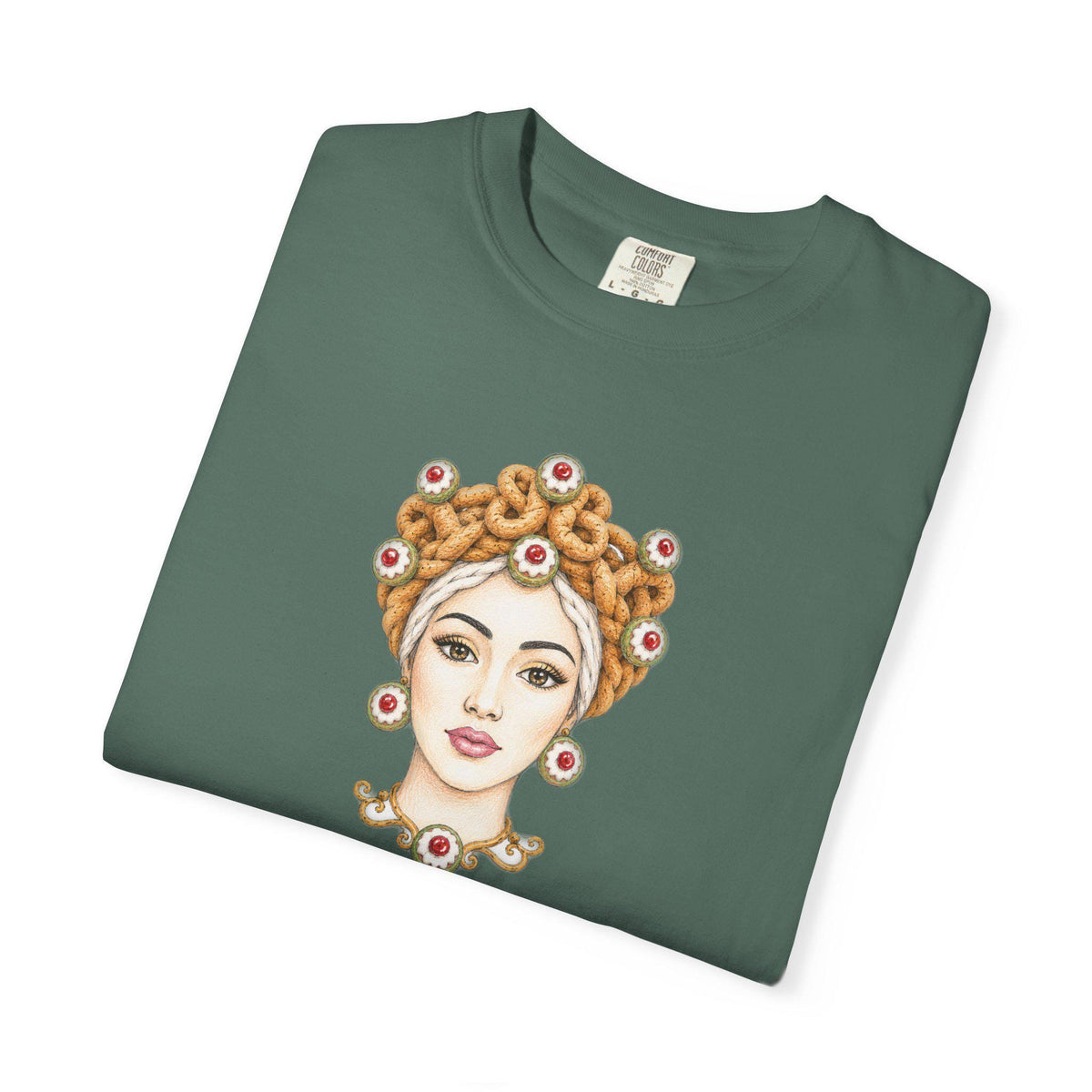 Sicilian Moor Head Woman Shirt, Testa di Mora Tee, Sicily - photo 2