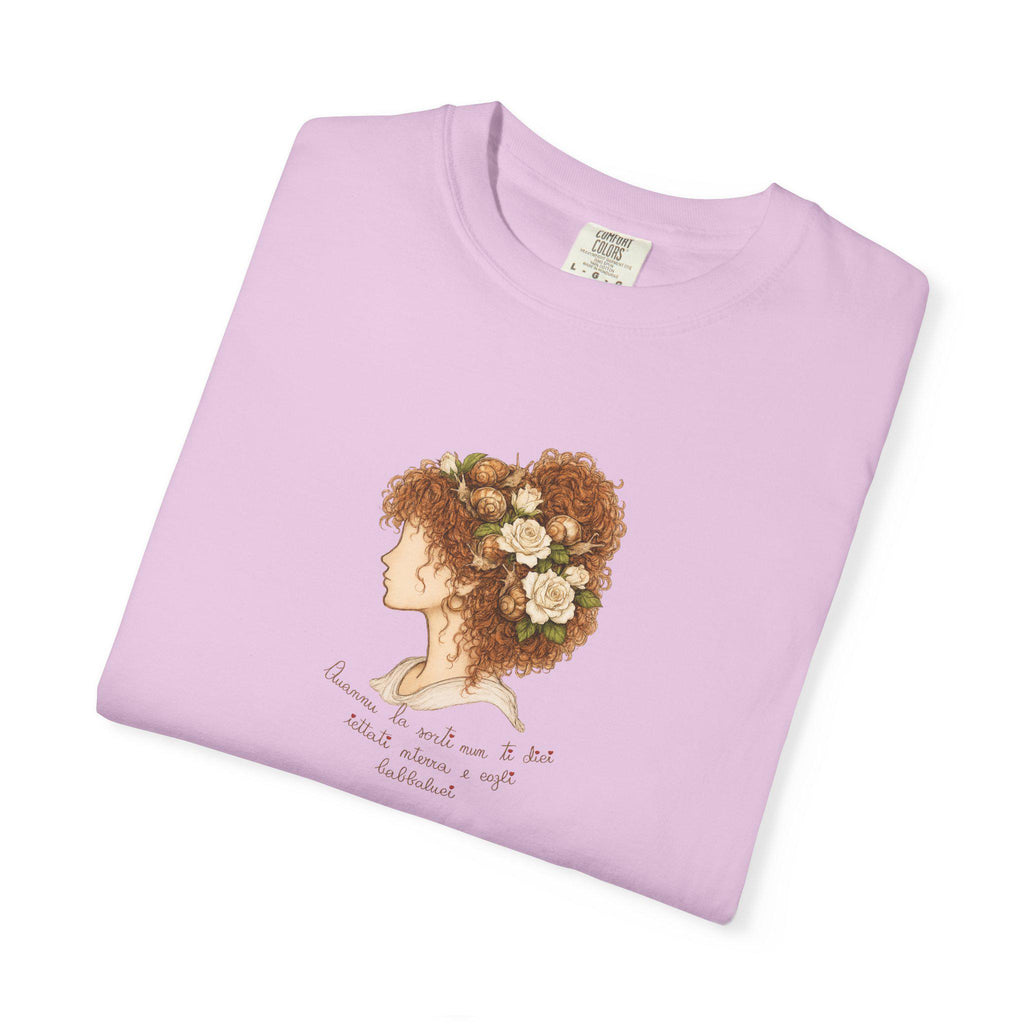 Sicilian Snail Shirt, Babbaluci Woman Portrait Tee, Italian - photo 4